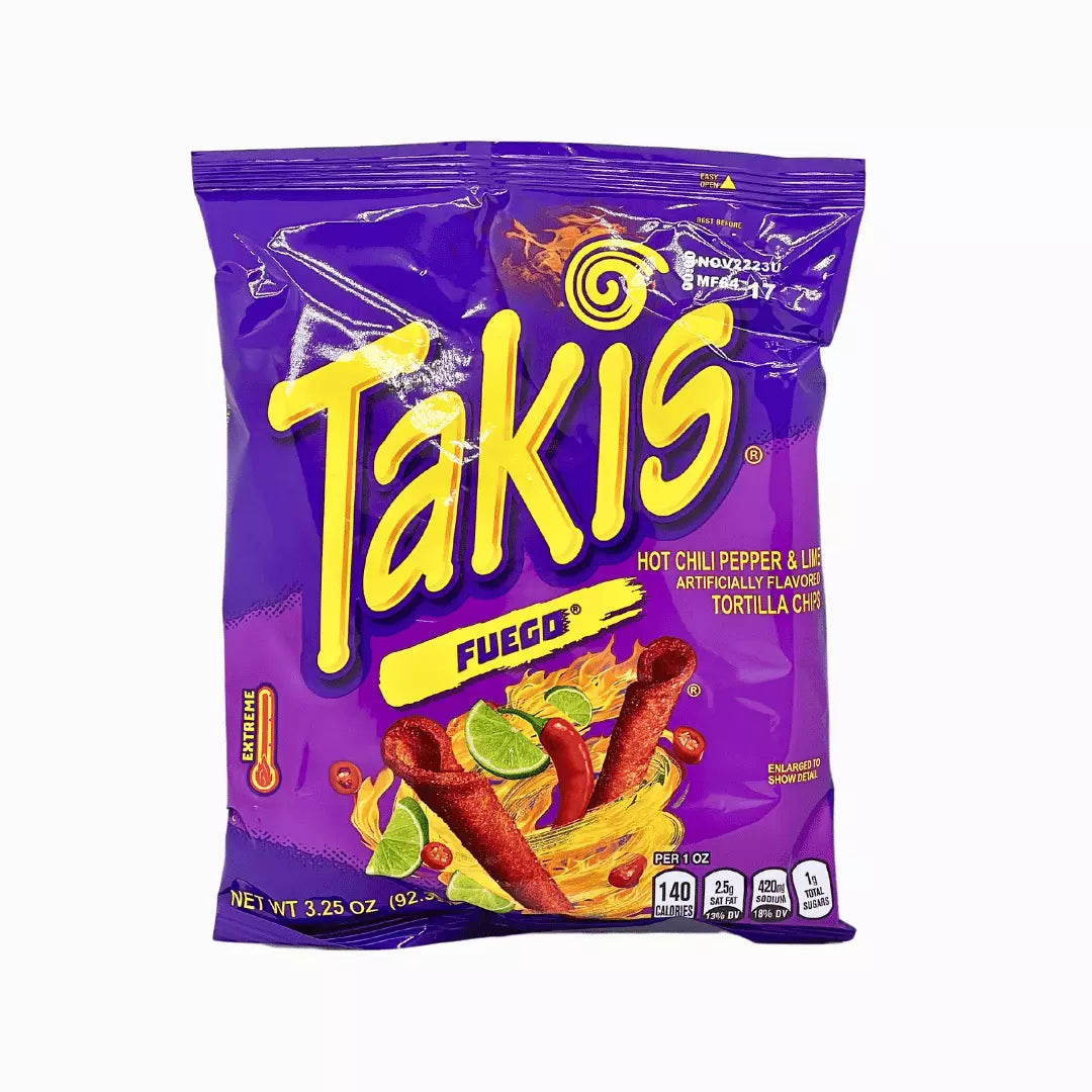 Takis Fuego Acı Biber ve Limonlu Tortilla Cipsi 92g