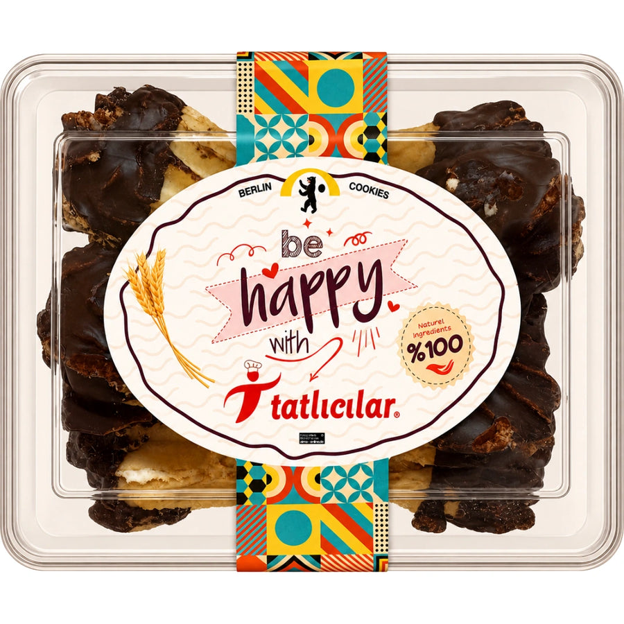 Tatlicilar - Menekşe Şoko Teegebäck mit Cremefüllung und kakaohaltiger Glasur 320g
