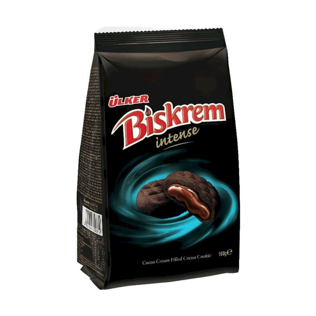 Ülker Biskrem Intense - çikolata dolgulu kakaolu bisküvi 160gr