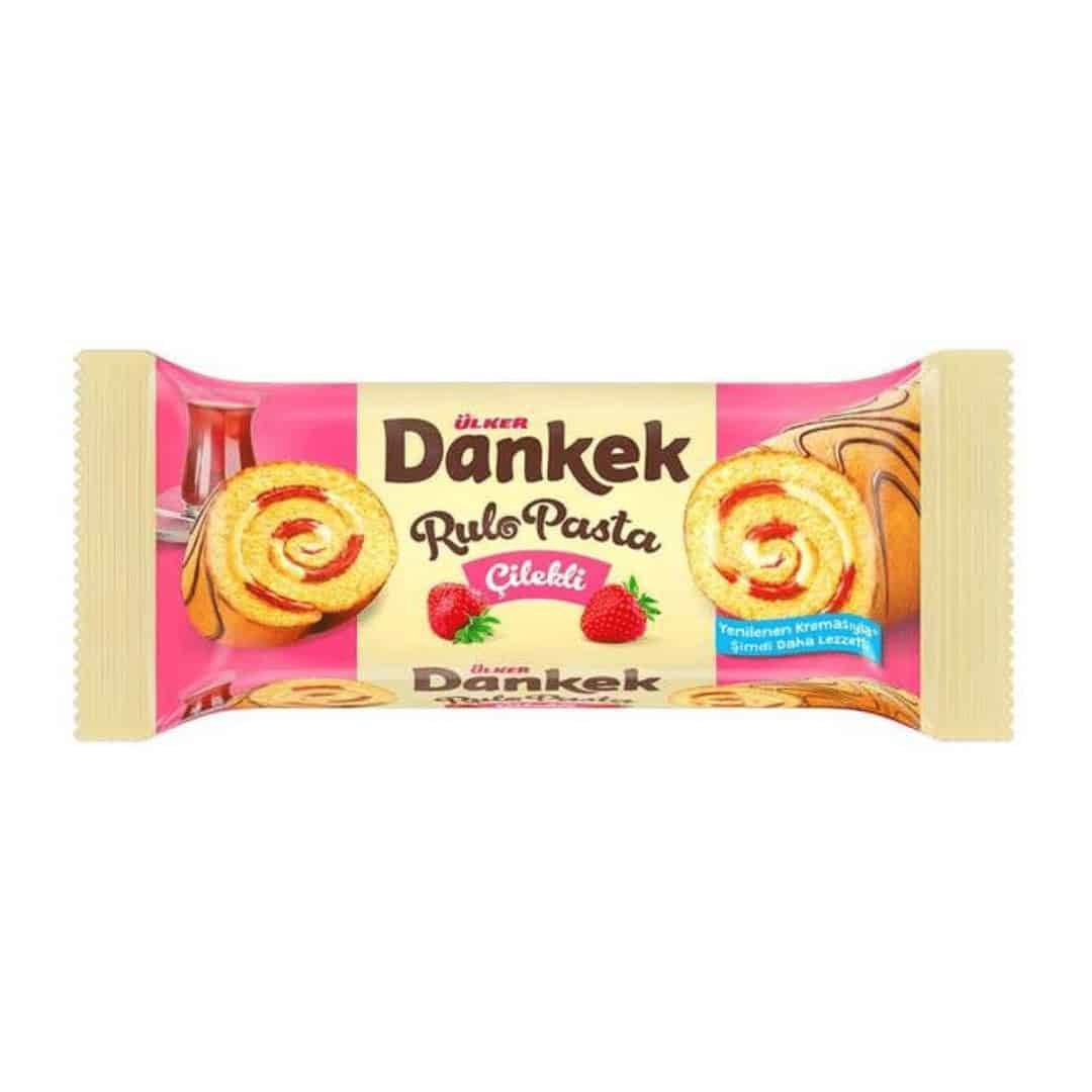 Ülker Dankek Rulo - Biskuitrolle mit Erdbeerfüllung 235g