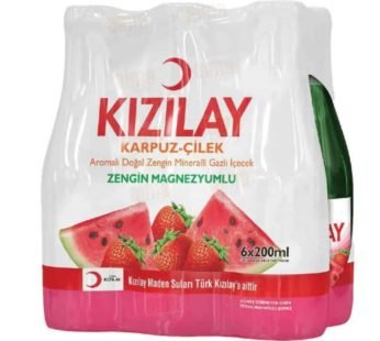Kizilay Mineralwasser mit Wassermelone-Erdbeergeschmack 6x200ml